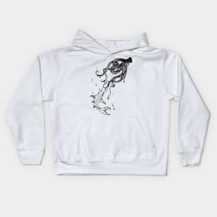 fish and tentacles Kids Hoodie